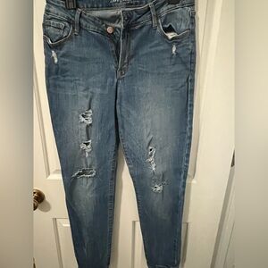 Old Navy Women's Skinny Jeans - Distressed Blue